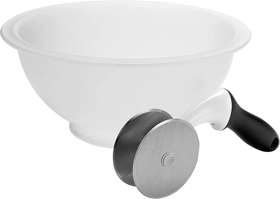 OXO Good Grips Salad Chopper With Bowl, Dishwasher Safe, 12.5 x 5.5 x 12.5 inches, Plastic, White