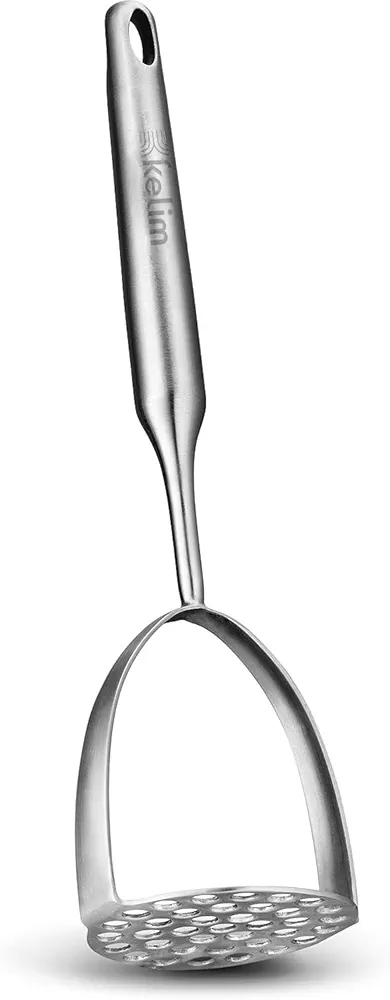 Potato Masher Cooking Utensil, Stainless Steel - One Piece, Dishwasher Safe - Heavy Duty Masher Kitchen Tool for Beans, Avocado, and More