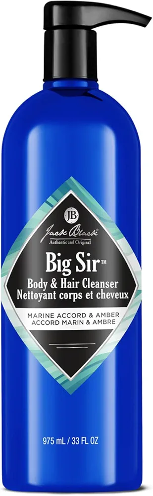 Jack Black Big Sir Hair & Body Cleanser, Men’s Body Wash, Shampoo Wash, Dual-Purpose Men’s Cleanser, Wash Away Dirt & Sweat