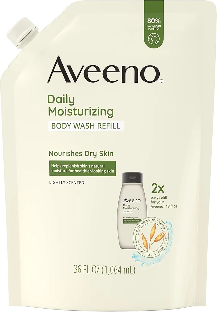 Aveeno Daily Moisturizing Body Wash, Soothing Oat, Refill, 36 Fl. Oz