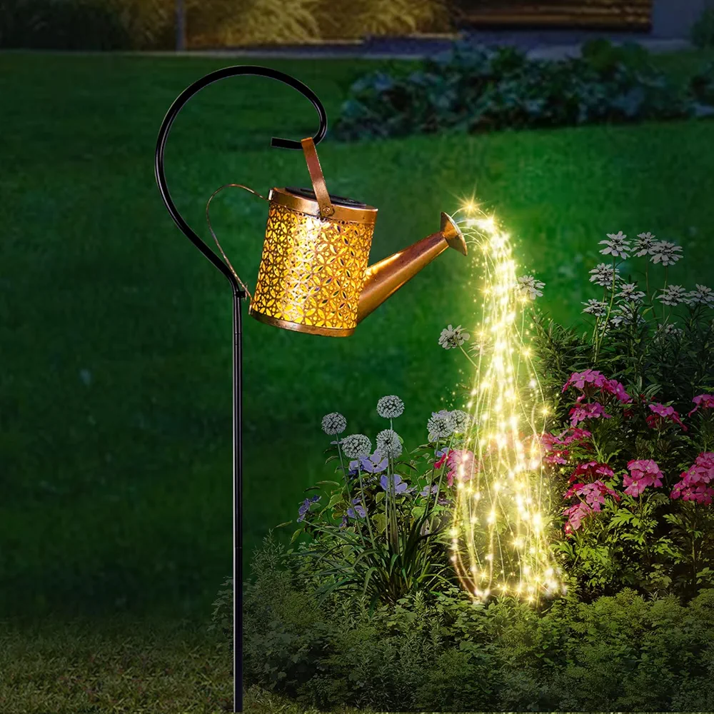 Solar Watering Can Light - Solar Lights Yard Decorations Outdoor,Garden Decor Lights for Yard,IP65 Waterproof Hanging Lantern Lights,Outside Garden Flower Bed Decor Light for Moms Birthday