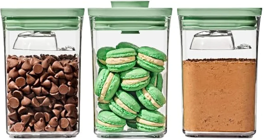 OXO Good Grips 3-Piece POP Container Set with Mini Scoops - Limited Edition Pistachio