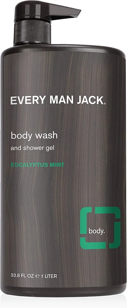 Every Man Jack Body Wash, Eucalyptus Mint, 33.8-ounce