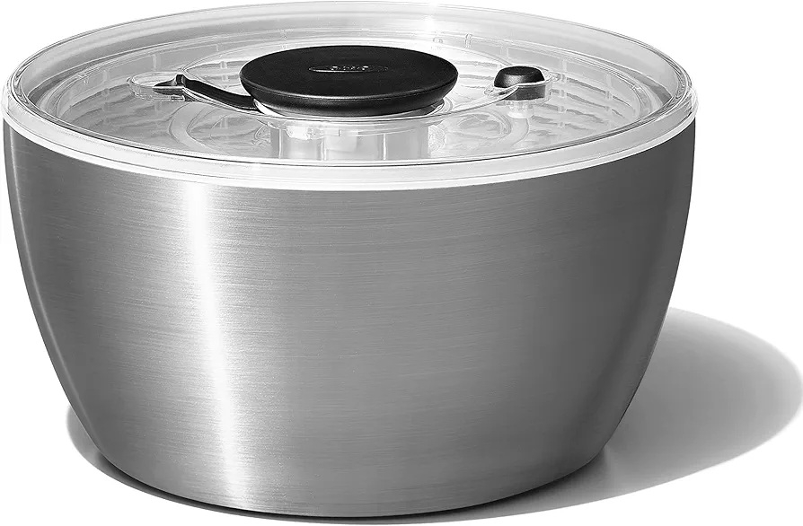 OXO Good Grips Stainless Steel Salad Spinner, 6.34 Qt.