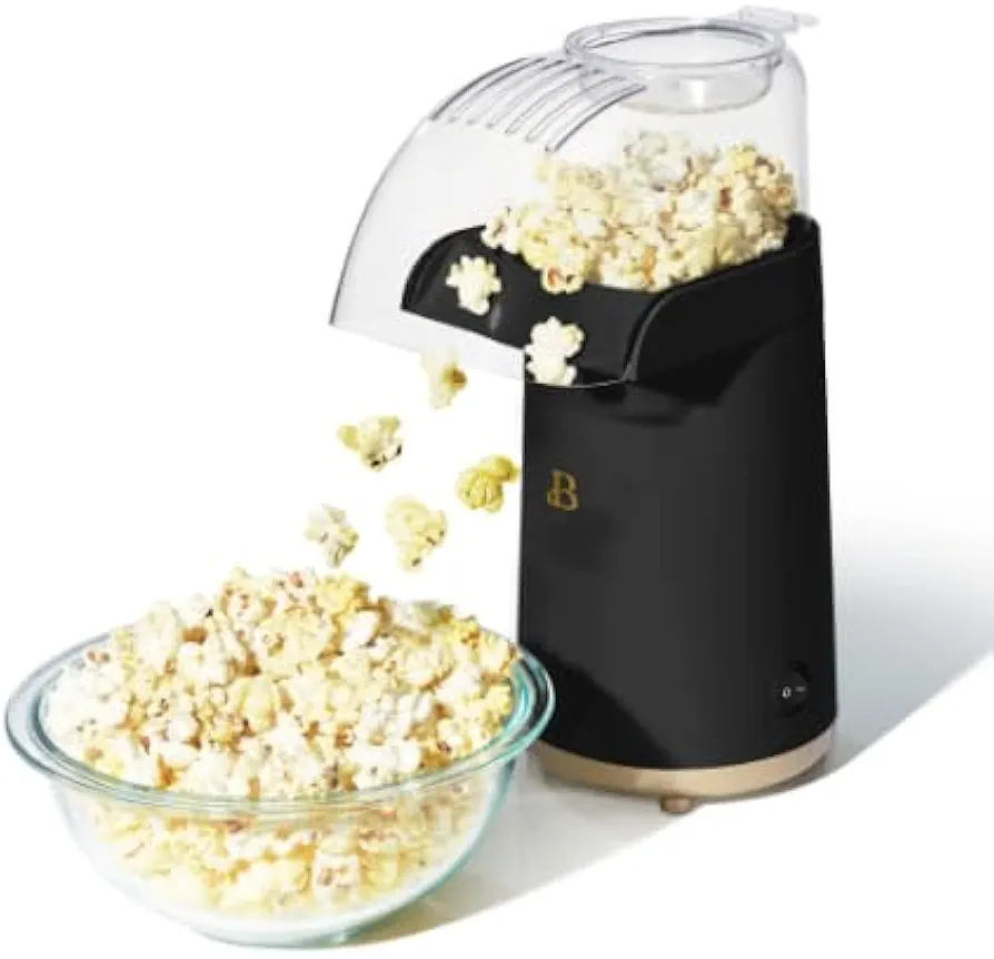 Superior Cyclonic Air Flow Technology for Faster Popping Popcorn Machine， Hot Air Electric Popper Kernel Corn Maker