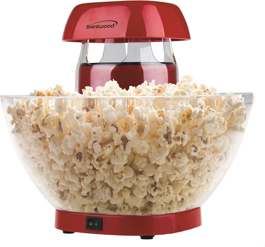 Brentwood PC-490R Jumbo Hot Air Popcorn Maker, 24-Cup, Red