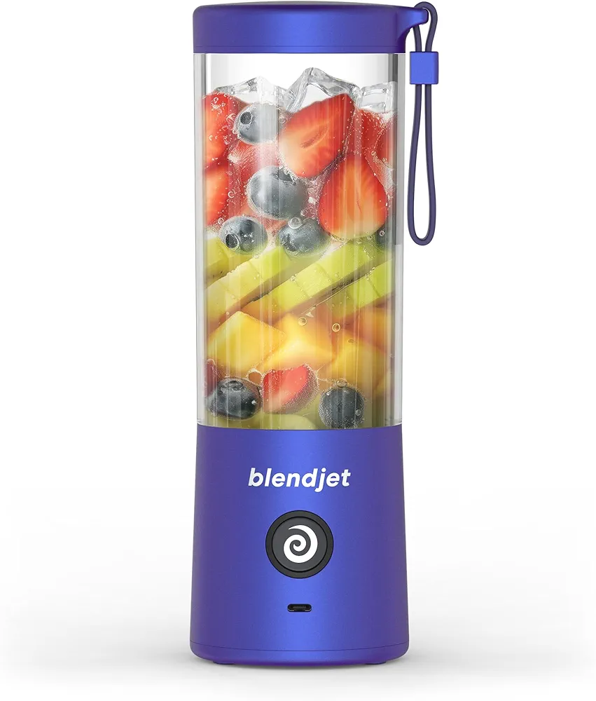 BlendJet Portable Blender for Smoothies & Shakes - 16oz BlendJet 2 Cordless Personal Small Blender, USB-C Rechargeable, Self Cleaning - Mini Travel Blender with Stainless Steel Blade (Galaxy Metallic)