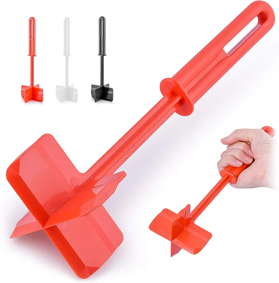 Simple Craft Meat Chopper - Premium Meat Masher, Ground Beef Masher, & Hamburger Chopper Utensil - Perfect For Turkey, Mashed Potato, Baking, Cooking & More (Red)