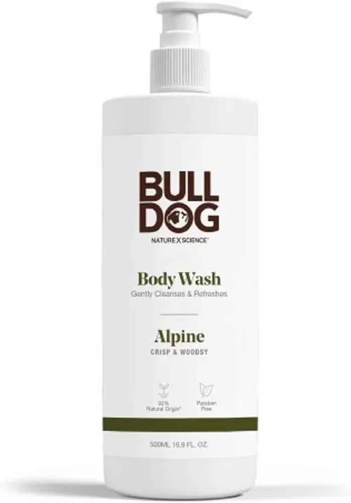 BULLDOG Mens Skincare and Grooming Body Wash, Alpine, 16.9 Fluid Ounce