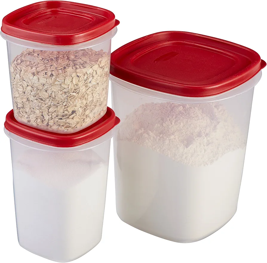 Rubbermaid Easy Find Lids Food Storage Containers, Racer Red, 6-Piece Set