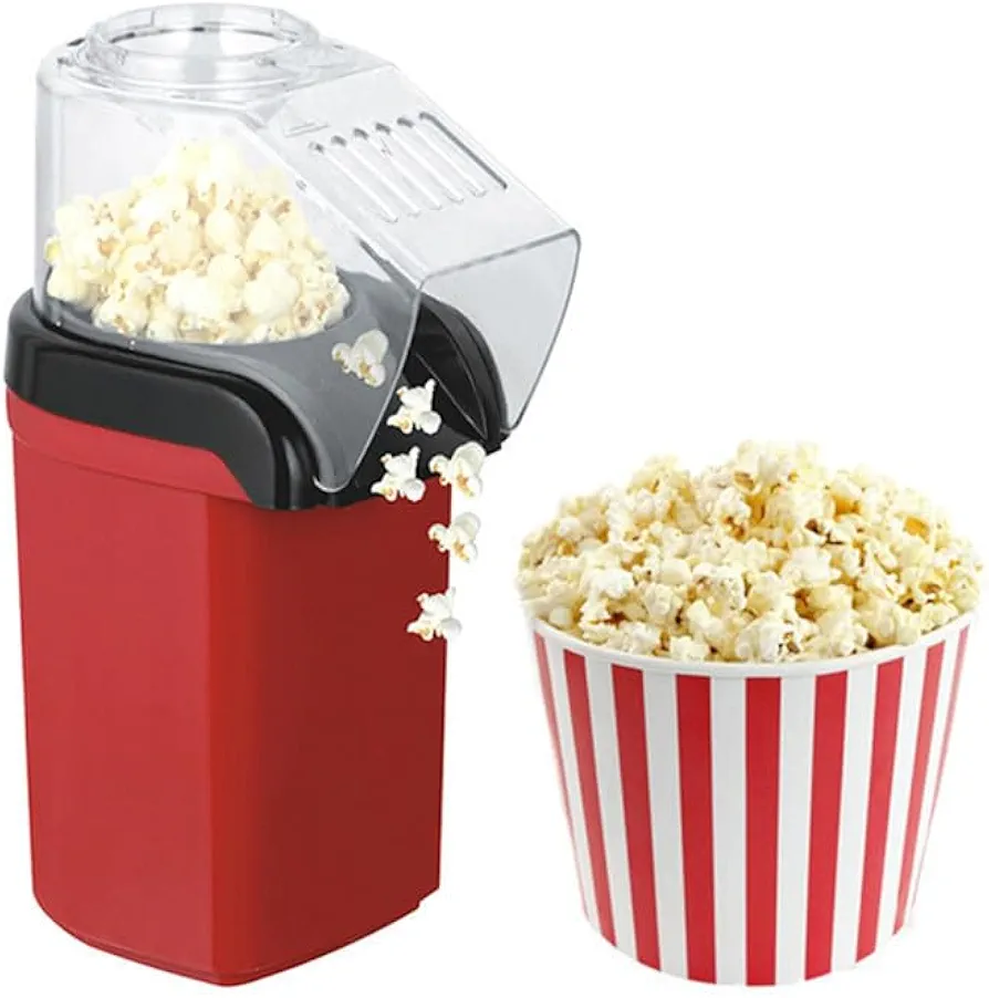 Wallfire Mini Electric Hot Air Popcorn Maker, Quick and Easy, Portable No Oil Corn Popcorn Machine, Make Healthy Snack, for Family Gathering