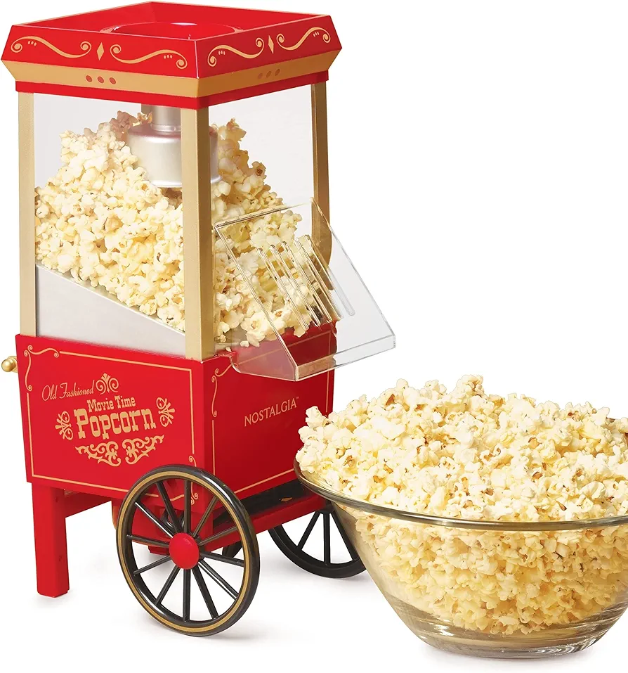 12-cup Hot Air Popcorn Maker Red Plastic