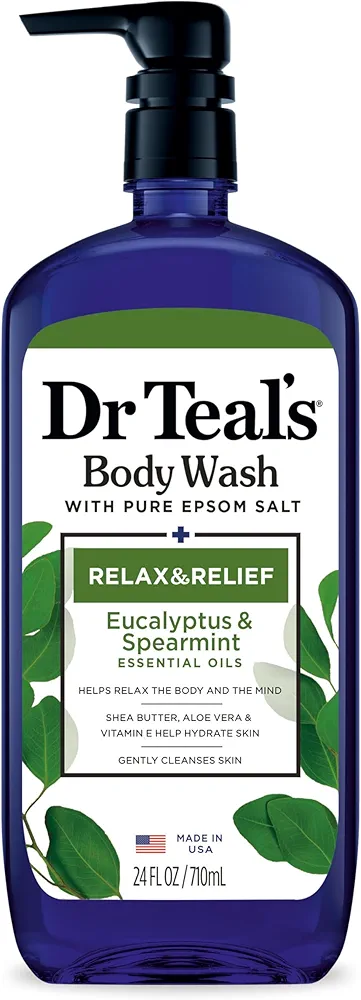 Dr Teal's Ultra Moisturizing Body Wash Relax and Relief with Eucalyptus Spearmint, 24 Fluid Ounce