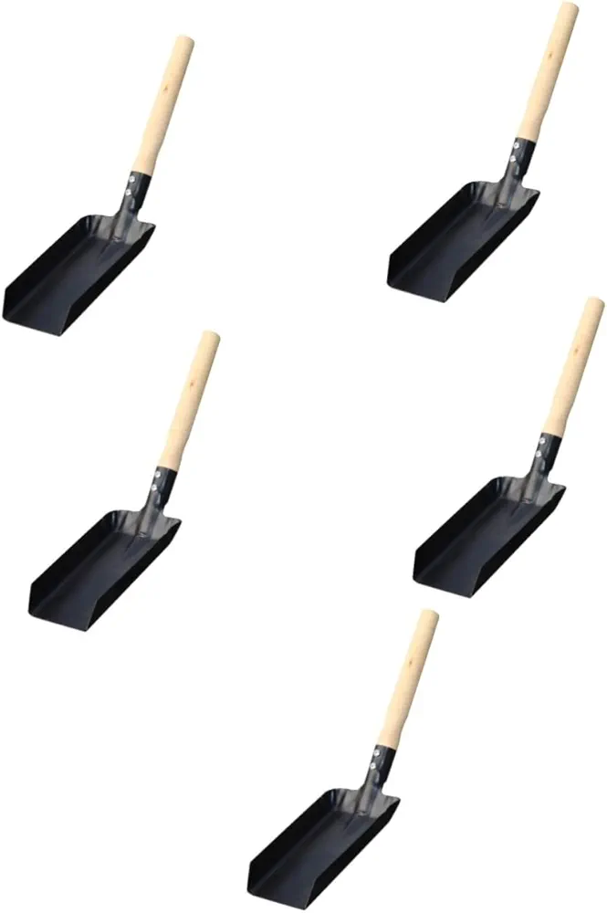 Ciieeo 5 Pièces Pelle Outils à Main De Jardin Seau à Cendres Pour Cheminée Bêche De Pépinière En Acier Écope De Cheminée Main à Plat Outil Multi-nettoyant Truelle à Main De Jardin En Bois