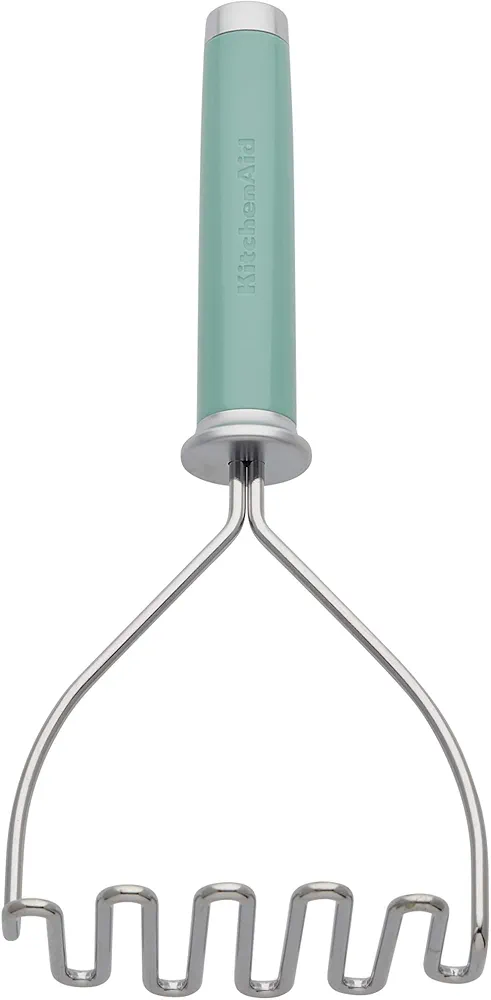 KitchenAid Gourmet Stainless Steel Wire Masher, 10.24-Inch, Aqua Sky