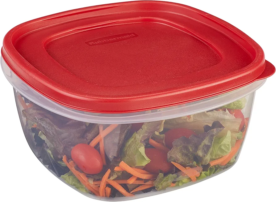 Rubbermaid Easy Find Lids Food Storage Container, 14 Cup, Racer Red