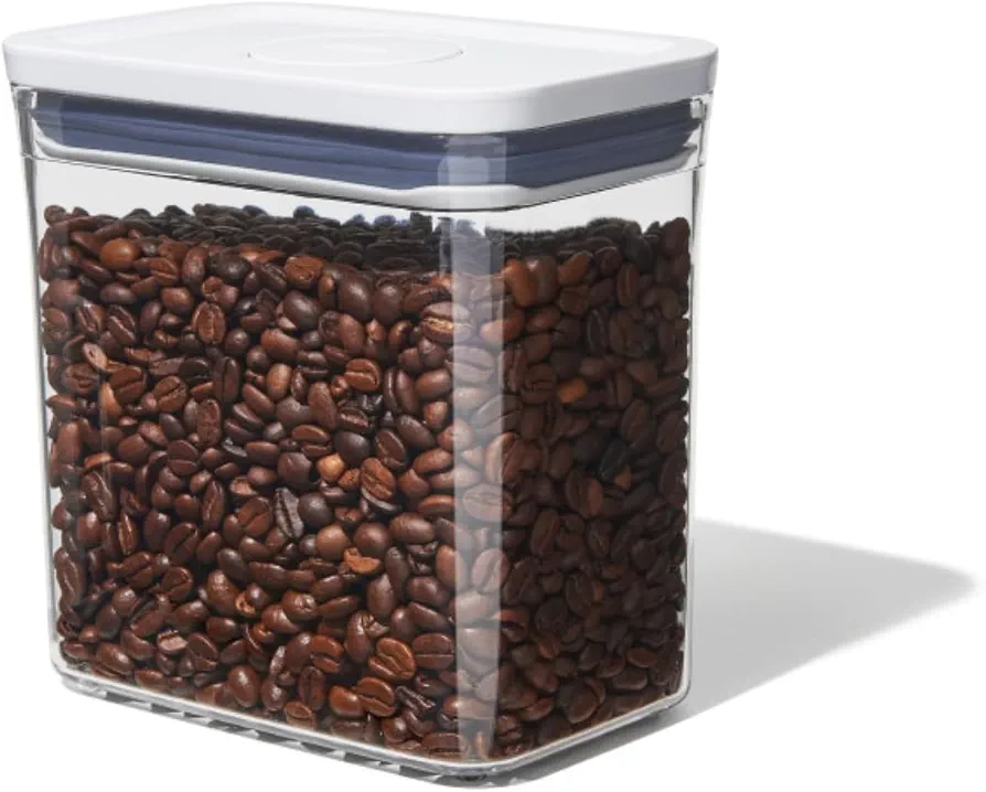 OXO Good Grips POP Container – Airtight 1.7 Qt for Coffee and More Food Storage, Rectangle, Clear