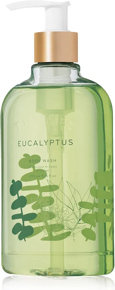 Thymes Body Wash with Pump - Liquid Soap for Bath and Shower - Body Soap - Skin Care - Scented Soap with Notes of Eucalyptus Oil, Petitgrain, Bergamot, Lemongrass, & Fir (Eucalyptus, 9.25 fl oz)