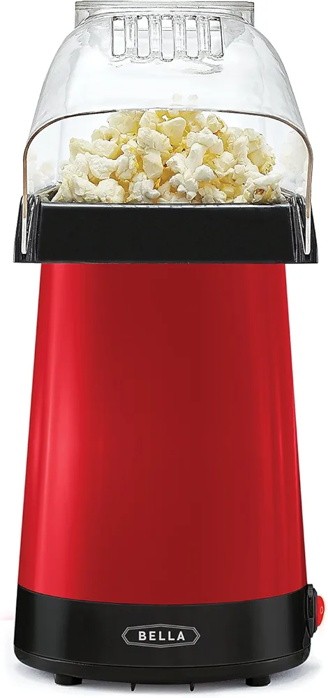 BELLA 14604 Hot Air Popcorn Popper Maker, Red,