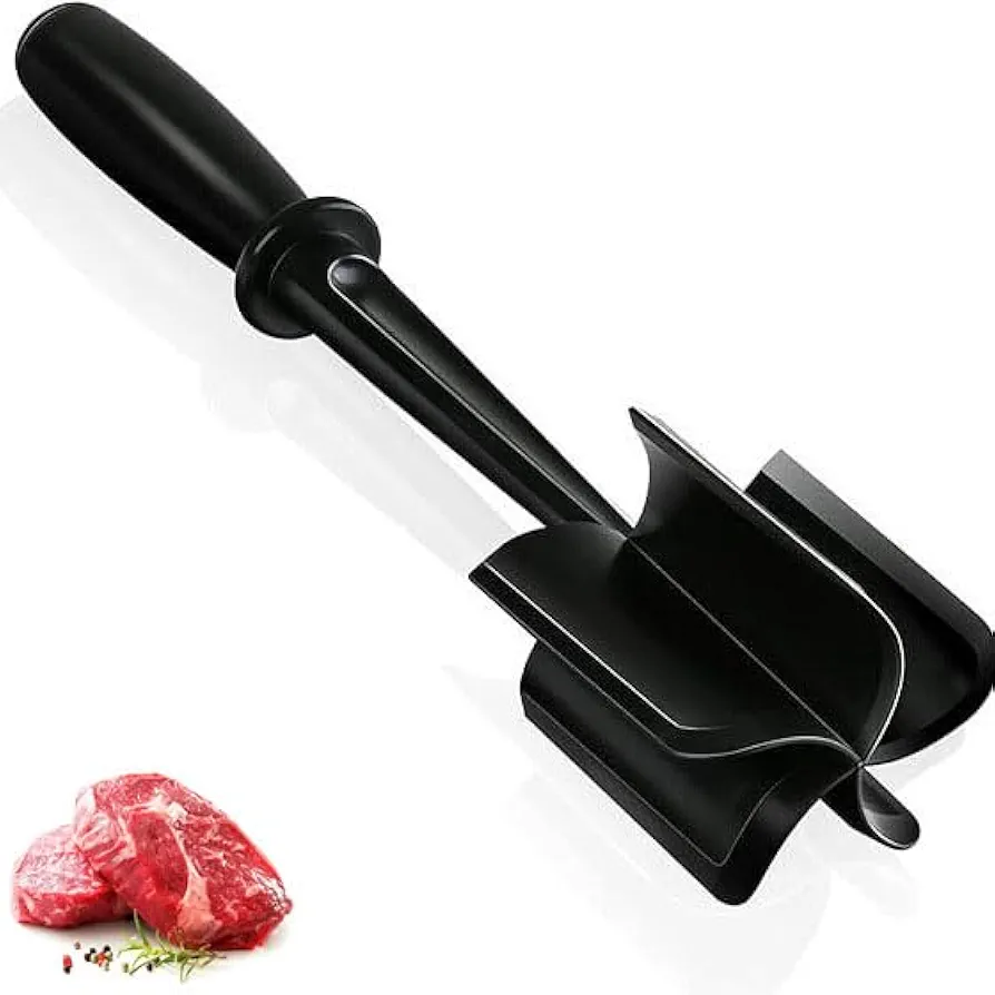 Meat Chopper, Ground Beef Chopper Tool and Premium Heat Resistant Masher, Ground Turkey and More, Nylon Ground Beef Chopper Tool and Meat Fork, Non Stick Mix Chopper，Potato Masher Tool