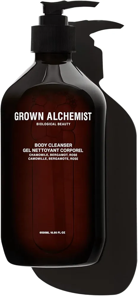 Grown Alchemist Chamomile, Bergamot & Rose Body Cleanser. Gentle Body Wash that Hydrates and Cleanses Skin (500 ml).