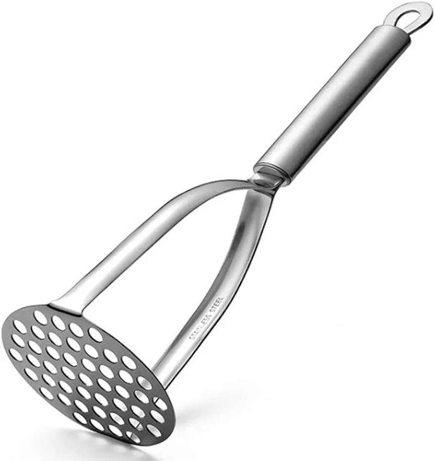 Potato Masher,Heavy Duty Stainless Steel kitchen Steel Potato Masher,Mashed Potatoes, Vegetables and Fruits.