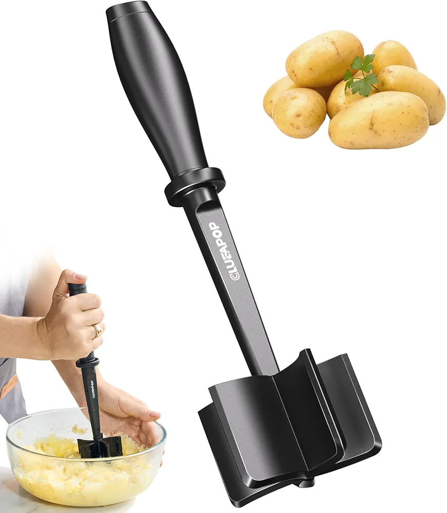 Potato Mashers, CLUEAPOP Meat Chopper, Ground Beef Chopper Tool, Heat Resistant Meat Masher for Hamburger Meat, Meat Smasher, Non Stick Food Vegetable Chopper, Mix and Chop Kitchen Tool