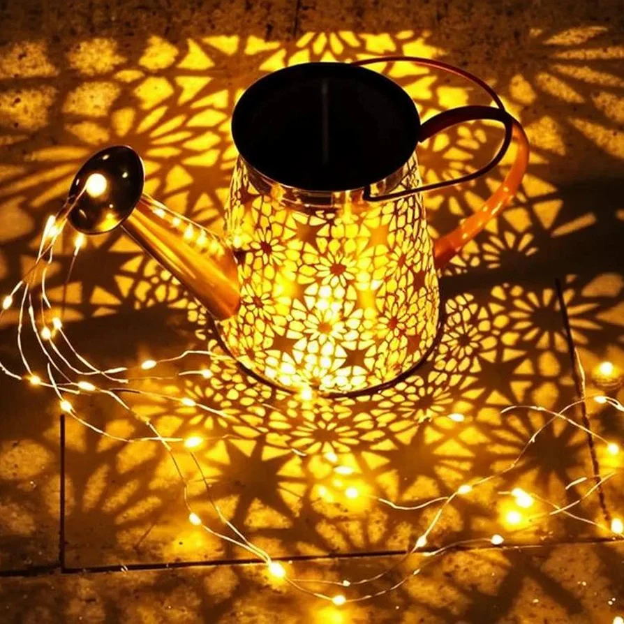 Solar Garden Lights Outdoor Decorations: Hanging Light Yard Gardening Decor Patio Birthday-Lanterns Lawn Decorations Outside Waterproof Porch Decorative Gifts for Mom Women Grandma