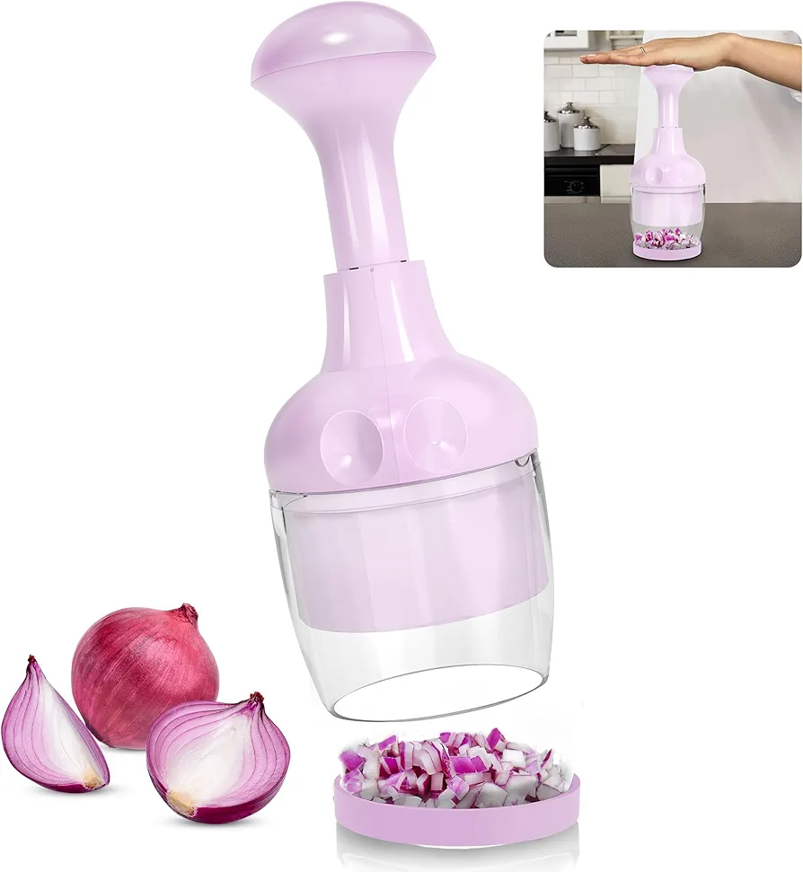 Food Chopper, Vegetable Chopper, Salad Chopper, Onion Chopper, Garlic Chopper, Nut Chopper, Manual Hand Fruit Chopper, Veggie Chopper Dishwasher Safe, Chopper Vegetable Cutter, Pink