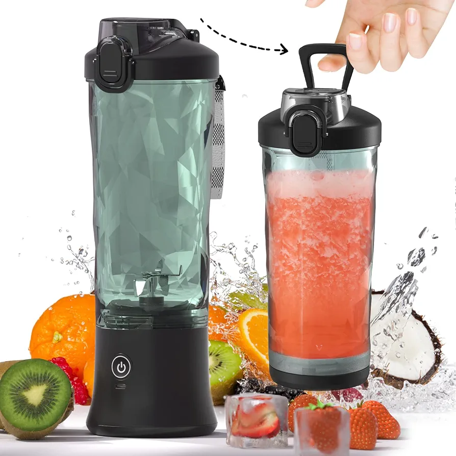 Portable Blender,Personal Size Blender for Shakes and Smoothies with 6 Blade Mini Blender 20 Oz for Kitchen,Home,Travel