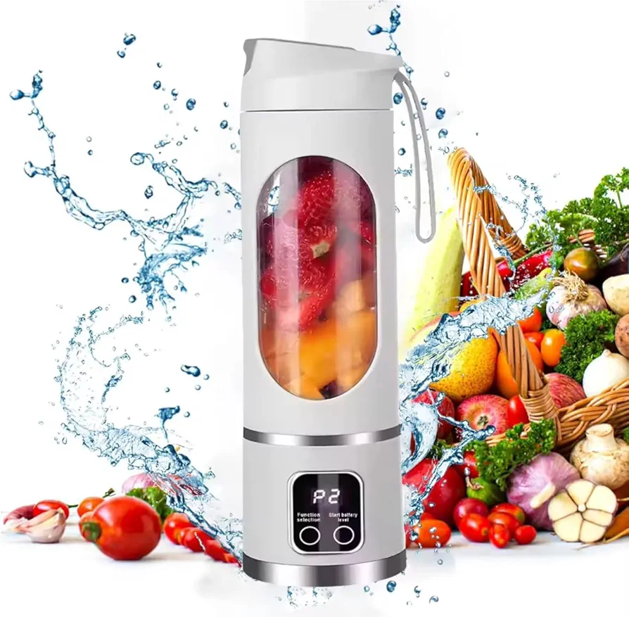 Portable Blender, 15 oz. Juicer Cup, Cordless, USB Rechargeable personal blender, BPA Free, Leakproof for Shakes & Smoothies